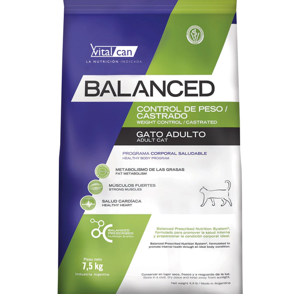 Balanced Gato Control De Peso Castrado
