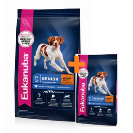 Eukanuba Perro Senior Raza Mediana x 15Kg + 3Kg Gratis