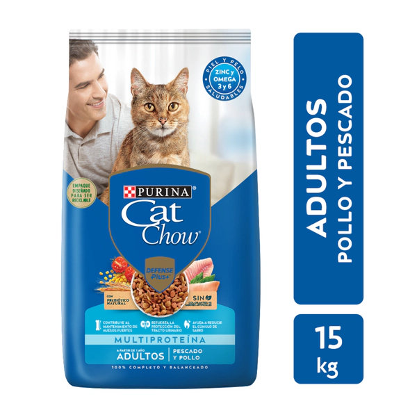 Cat Chow Adulto Pescado y Pollo x 15Kg