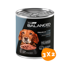 Combo Lata Balanced Soufflé Carne Perro Senior