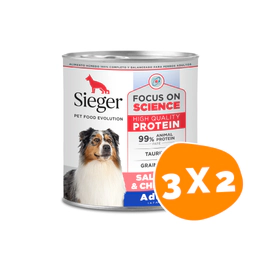 Combo Lata Sieger Perro Adulto Pollo y Salmon