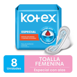 Toalla Femenina Kotex Especial X8