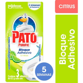 Limpiador Inodoro Adhesivo Pato Citrus Sarro 24gr