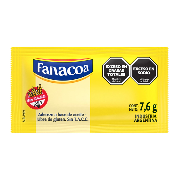 Mayonesa Sachet Caja Fanacoa Original 8 g x 196 Unid