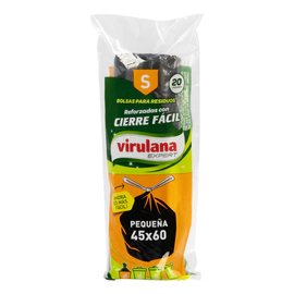 Bolsas Residuos Cierre Fácil Virulana Expert S x20 Hogar
