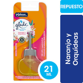 Repuesto Aromatizante Glade Naranjo Y Orquídeas Aceite Difusor 21 Ml