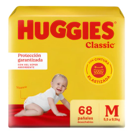 Pañales Huggies Classic M X68 Mediano (m) Sin Género