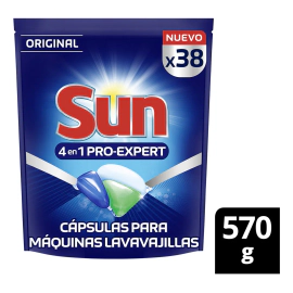 Sun Tabletas Lavavajilla Pro Expert 4 en 1 X38 Lavado Y Brillo