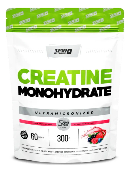 Creatina Monohidratada Star Nutrition Frutos Rojos 300 Gr