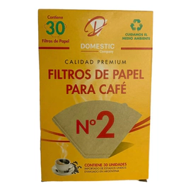 Filtro De Papel Para Café Domestic N°2 30 Un