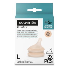 Suavinex Tetinas Recambio Mamaderas Zero Zero Talle L X2 Pcs