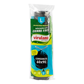Bolsas Residuos Cierre Fácil Virulana Expert L x10 Hogar