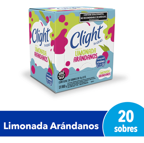 Jugo Clight Limonada Arandanos 8g Caja X 20 Sobres
