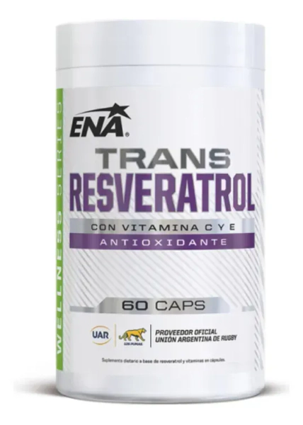Trans Resveratrol Ena Vitamina C Y E Antioxidante X60 Caps
