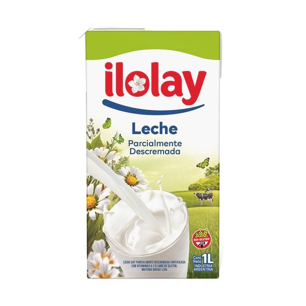 Leche Parcialmente Descremada Ilolay Larga Vida Sin Tacc 1L