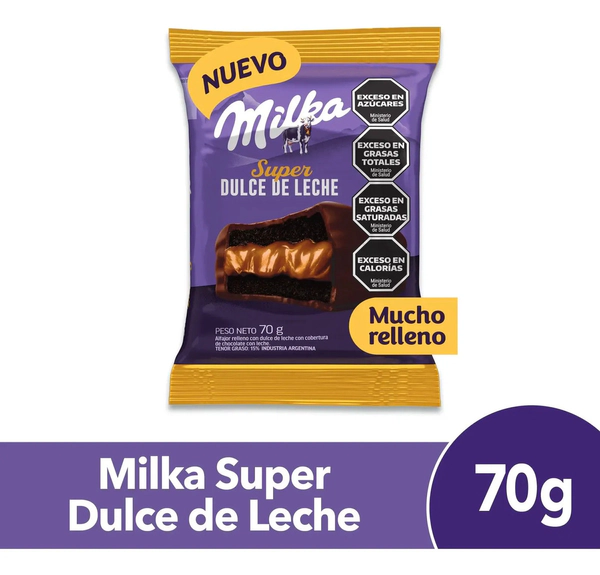 Alfajor Negro Milka Super Dulce De Leche 70gr