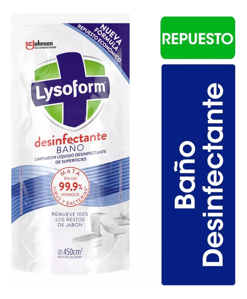 Limpiador Desinfectante Lysoform Baño Para Hogar 450ml