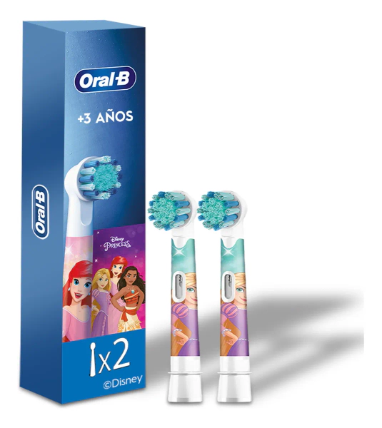 Repuesto Cepillo Eléct Infantil Oral B Disney Princesas 2 Un Blanco