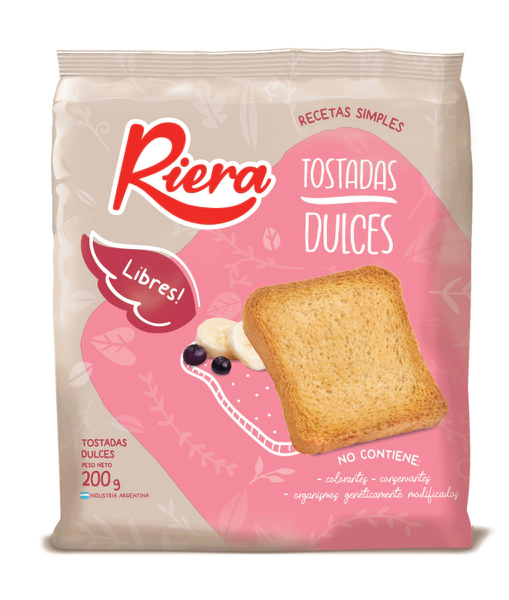Tostadas Riera Dulce Clasica Paquete 200 Grs