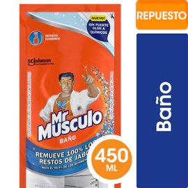 Limpiador Mr. Músculo Baño Líquido Repuesto 450 Ml