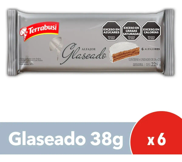 Alfajor Terrabusi Glaseado Caja 6x38g