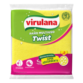 Paño Twist Virulana x3 Limpieza Cocina