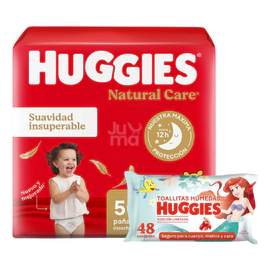 Huggies Natural Care Xxg X50 + Huggies Toallitas Húmedas X48