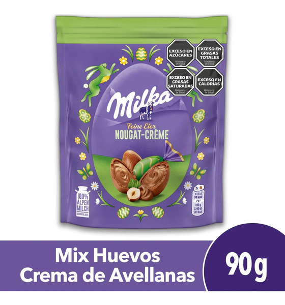 Bombones Milka Mini Huevos De Pascua Avellana 90 G