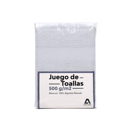 Set De Toallón Y Toalla Atma Home Blanco 100% Algodón 500 Grs