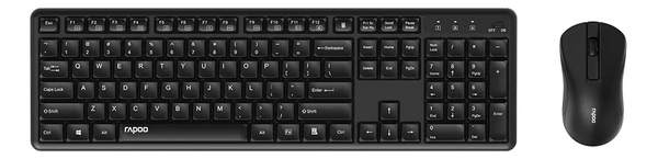 Kit Teclado Y Mouse Rapoo X2100 Inalámbrico 1200 DPI USB