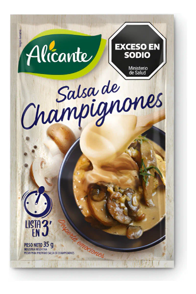 Salsa Champignon Alicante Lista En 3 Minutos X 35 Gr