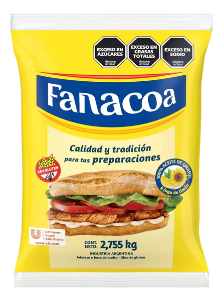 Mayonesa Fanacoa Clásica 2,755 Kg