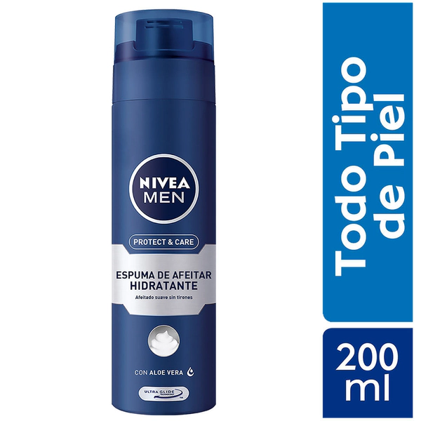 Espuma Nivea Men Para Afeitar Protect & Care Aloe Vera 200 ml