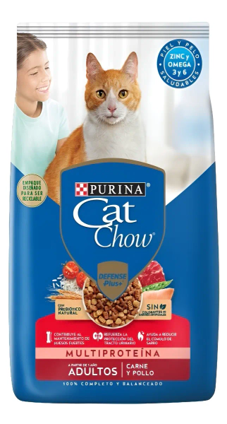 Alimento Cat Chow Multiproteína Gato Adulto Sabor Carne y Pollo Bolsa 15 kg