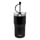 Vaso Térmico Con Sorbete Philco 500ml De Acero Inox Negro