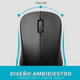 Mouse Inalámbrico Rapoo 1620 Óptico 1200 DPI USB