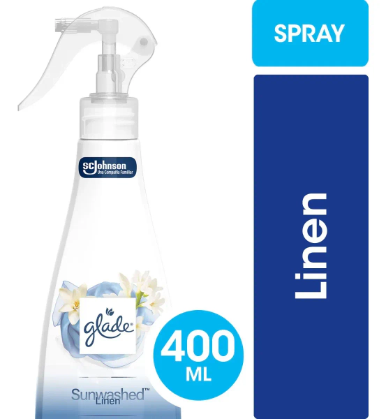 Aromatizante De Tela Glade Sunwashed Linen Gatillo 400 Ml