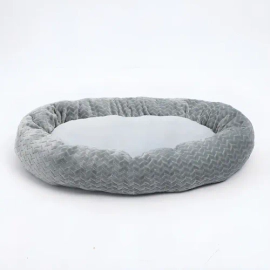 Cama Para Mascotas Proline Ovalada Ultra Suave Tamaño Xl Gris