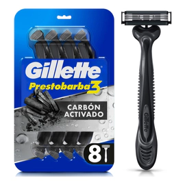 Máquina De Afeitar Gillette Prestobarba3 Carbono 8 Un
