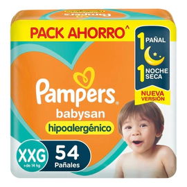 Pampers Pañal Xxg 54 Babysan Extra Extra Grande (xxg) Sin Género