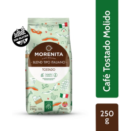 Cafe La Morenita Tostado Molido Blend Italiano X 250 Gramos