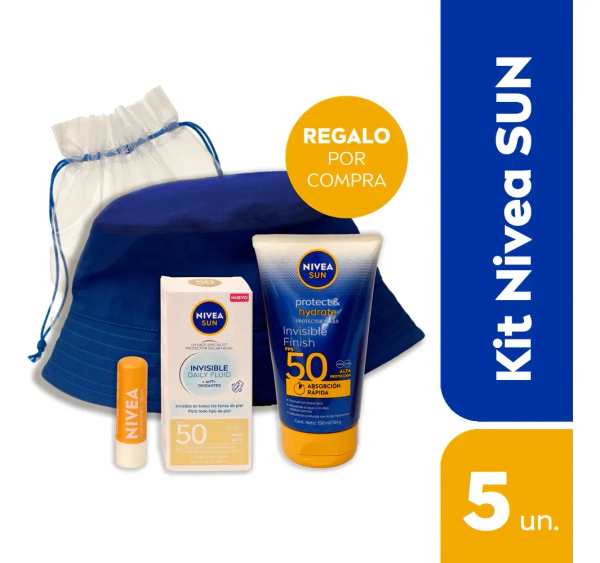 Kit Nivea Fps 50 Protector Solar Facial + Corporal + Labial