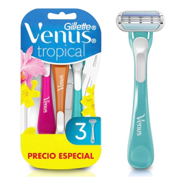 Máquina Afeitar Mujer Gillette Venus Tropical 3 Ud