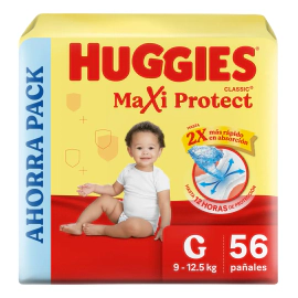 Pañales Huggies Classic Maxi Protect Talle G X56 Un