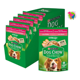 Pouch Dog Chow Adultos Todos Los Tamaños Pavo Pouch 100g X 15un