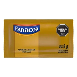 Mostaza Sachet Caja Fanacoa Original 8 G X 196 Unid