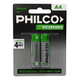 Pilas Recargables Aa Philco 2000mah Blister 2 Un