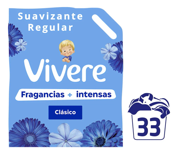 Vívere Suavizante De Ropa Clásico Más Intenso Doypack X3l