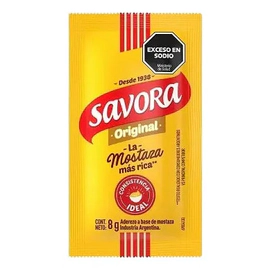 Mostaza Sachet Caja Savora Original 8 G X 196 Unid