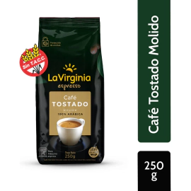 Café La Virginia Expresso Tostado Molido 250 Grs